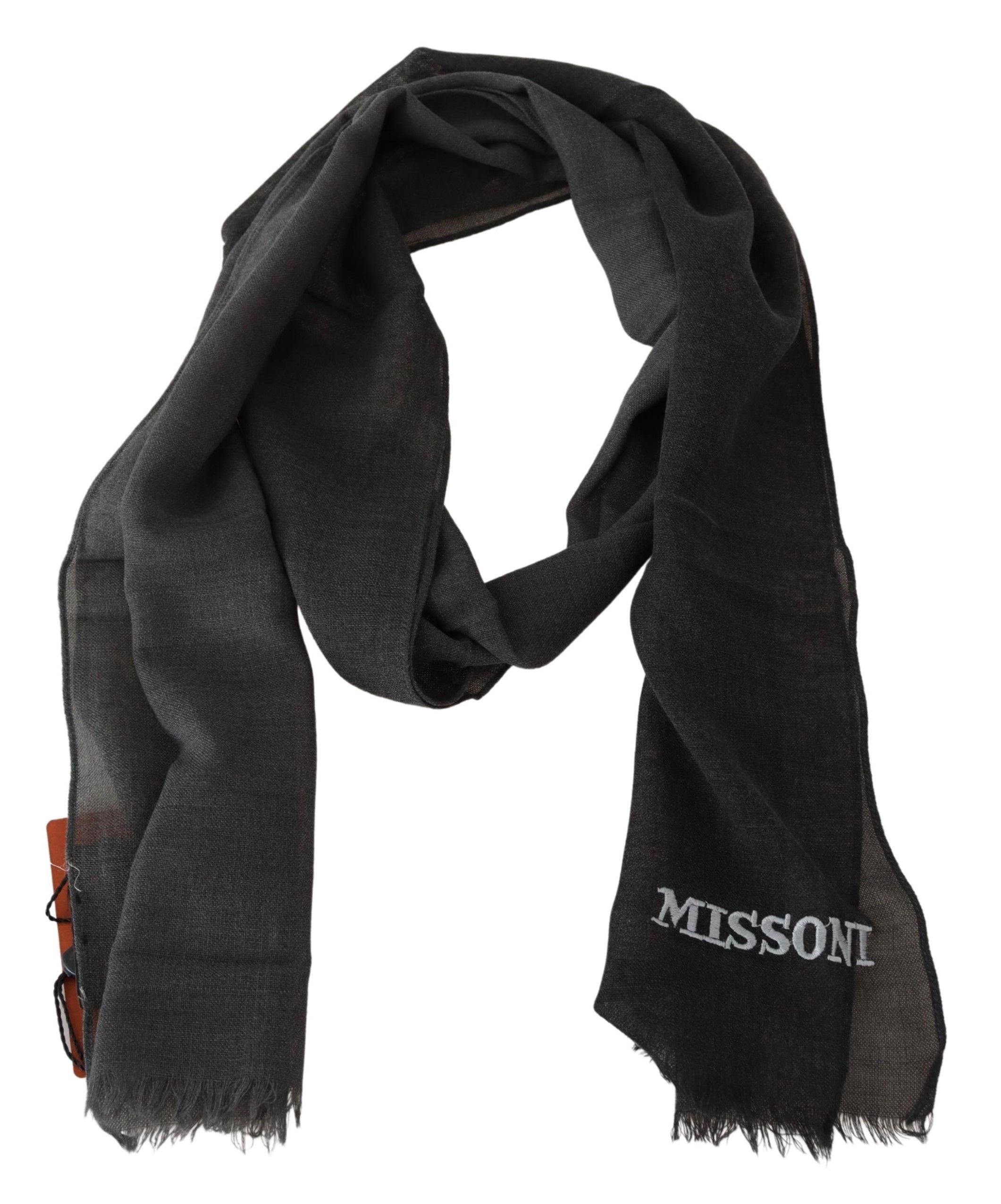 Missoni 100% Wool Scarf in Black