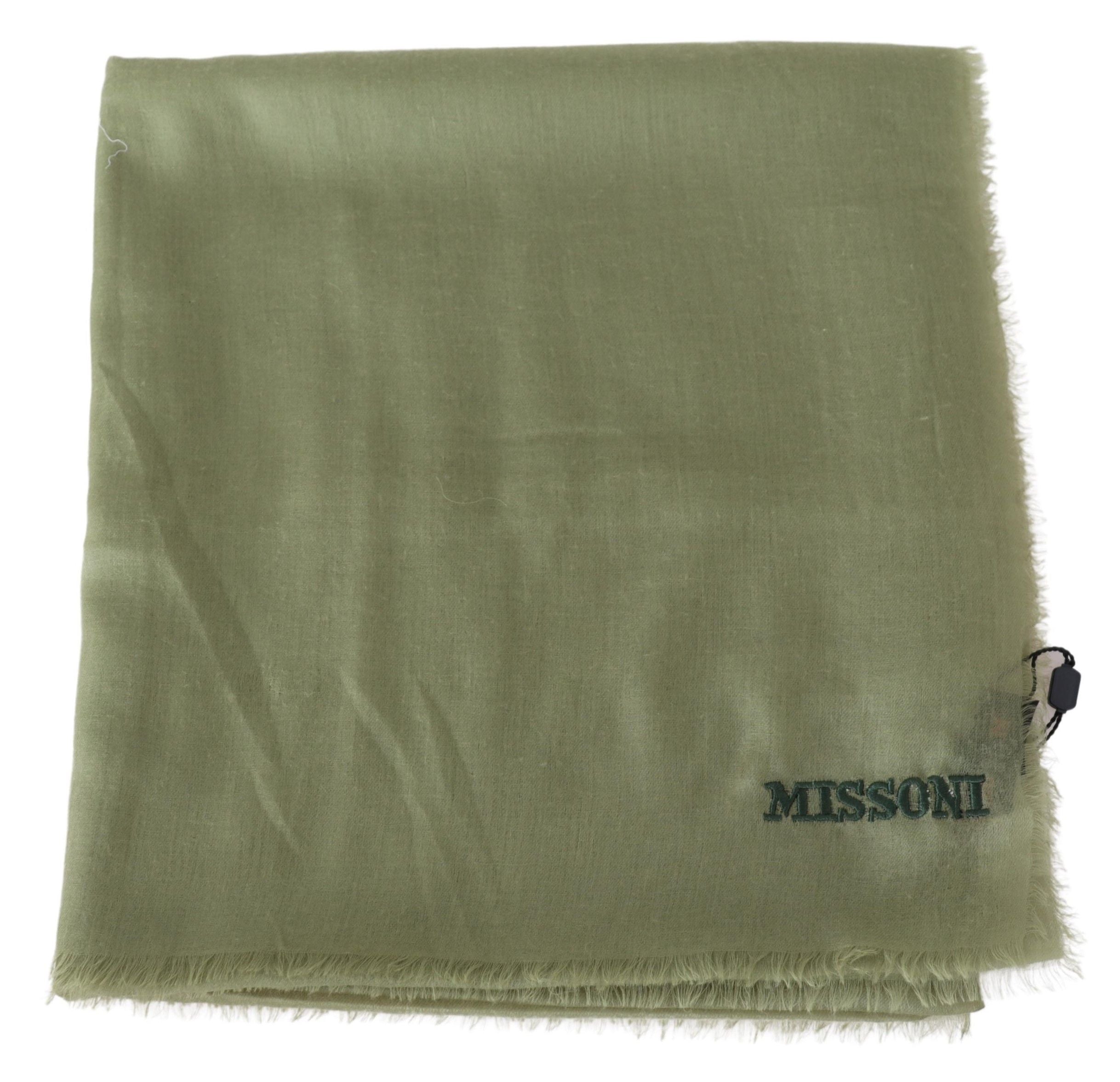 Missoni 100% Cashmere Unisex Neck Wrap Scarf in Green