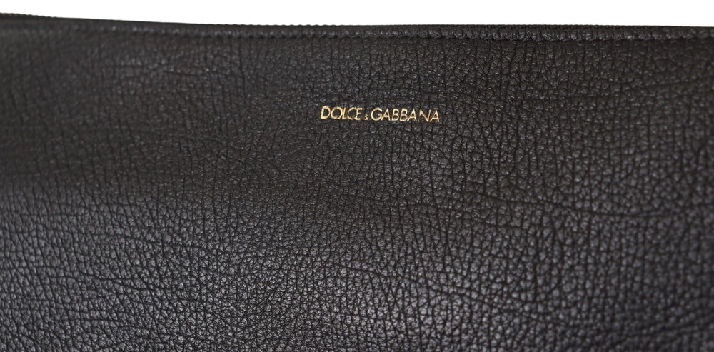 Dolce & Gabbana Alta Sartoria Exotic Leather Shoulder Sling Bag in Black
