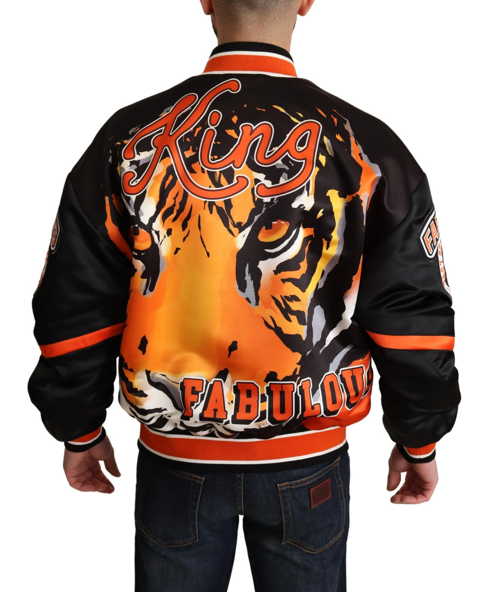 Dolce & Gabbana Multicolor Bomber Jacket in White