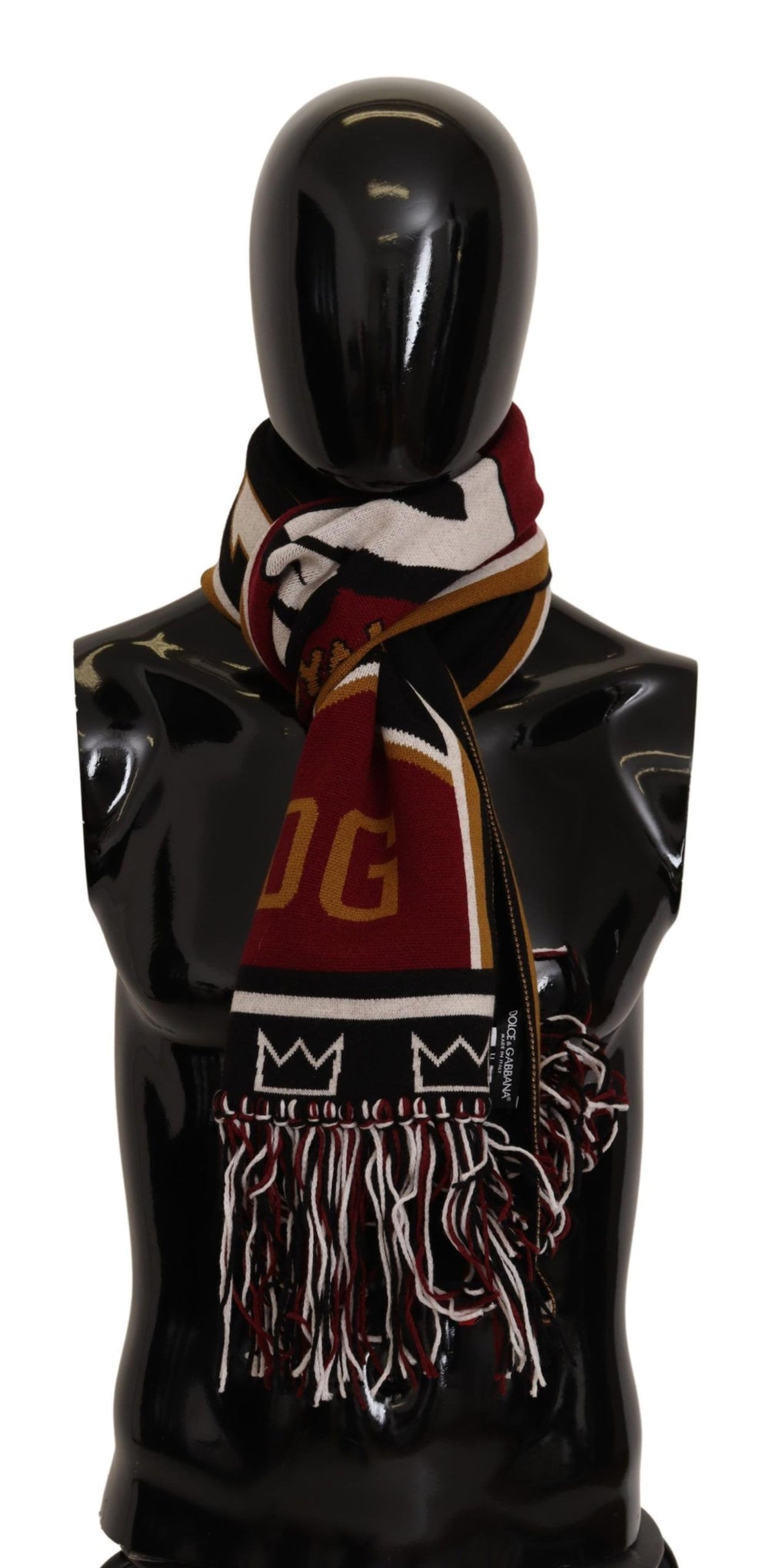 Dolce & Gabbana Virgin Wool Blend DG King Shawl Scarf in Multicolor