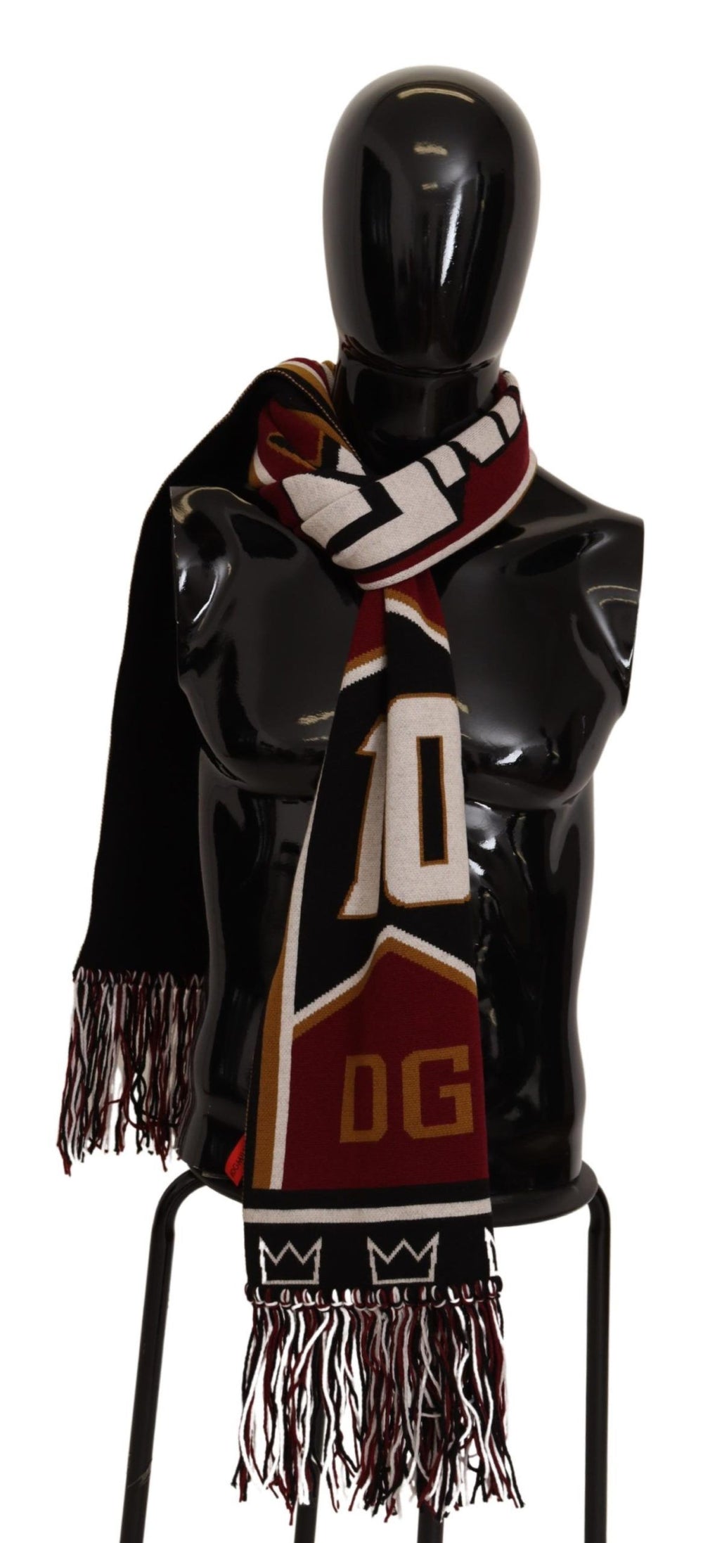 Dolce & Gabbana Virgin Wool Blend DG King Shawl Scarf in Multicolor