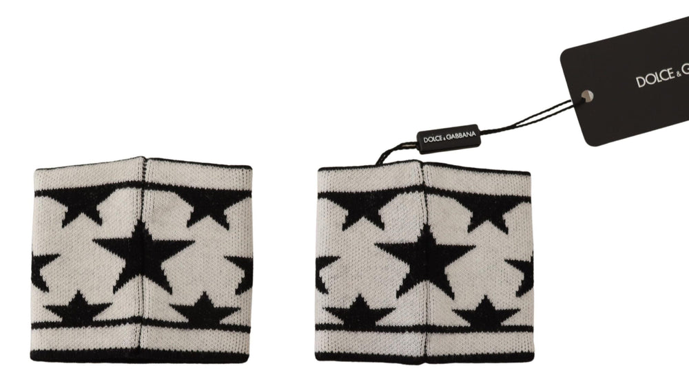 Dolce & Gabbana 100% Virgin Wool Wristband Set in Black and White