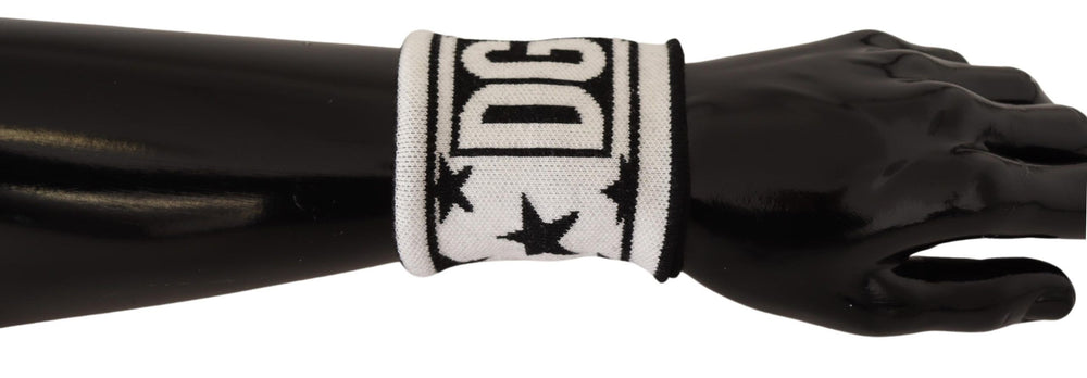 Dolce & Gabbana 100% Virgin Wool Wristband Set in Black and White