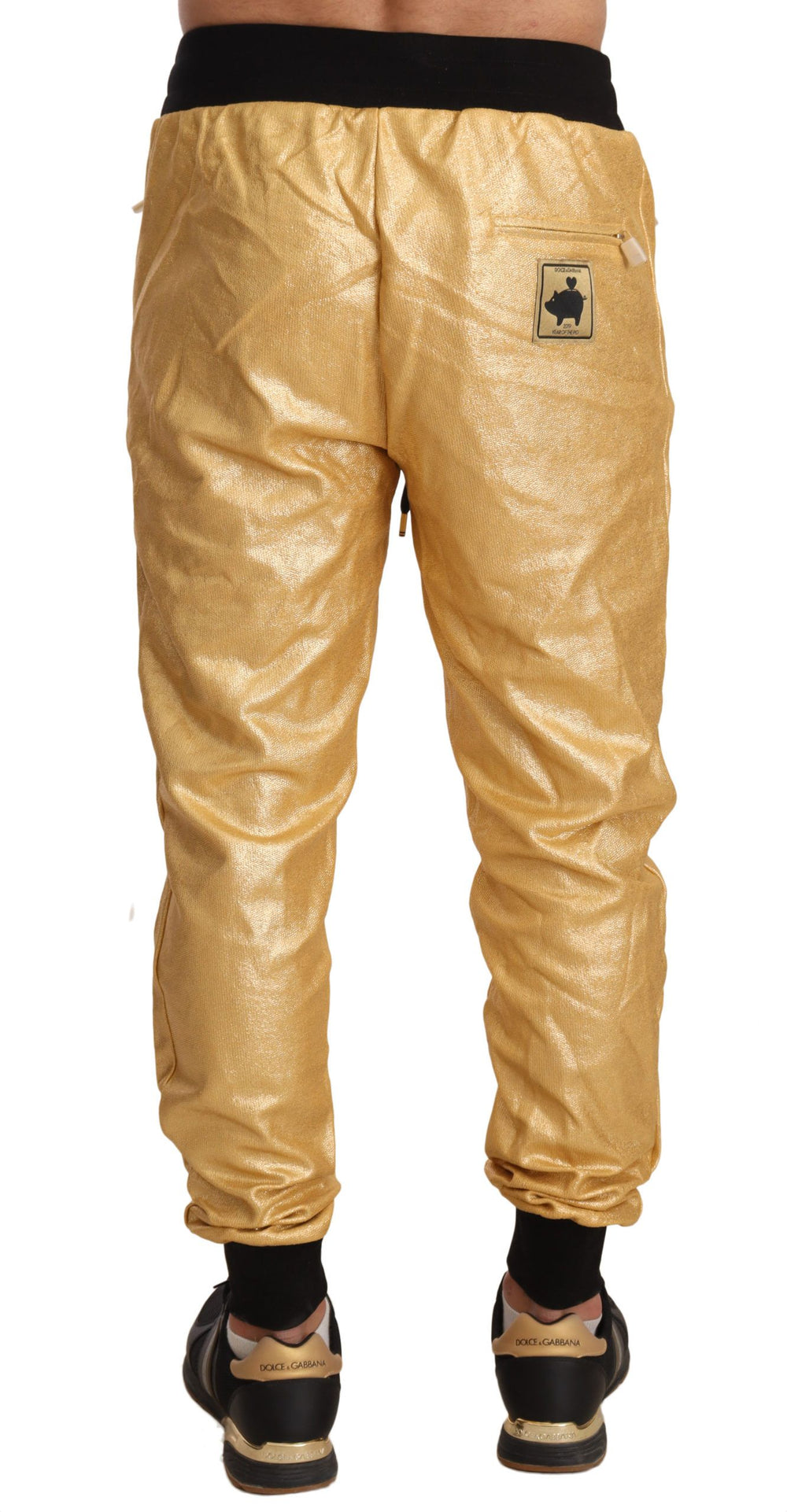 Dolce & Gabbana Cotton Trousers in Gold