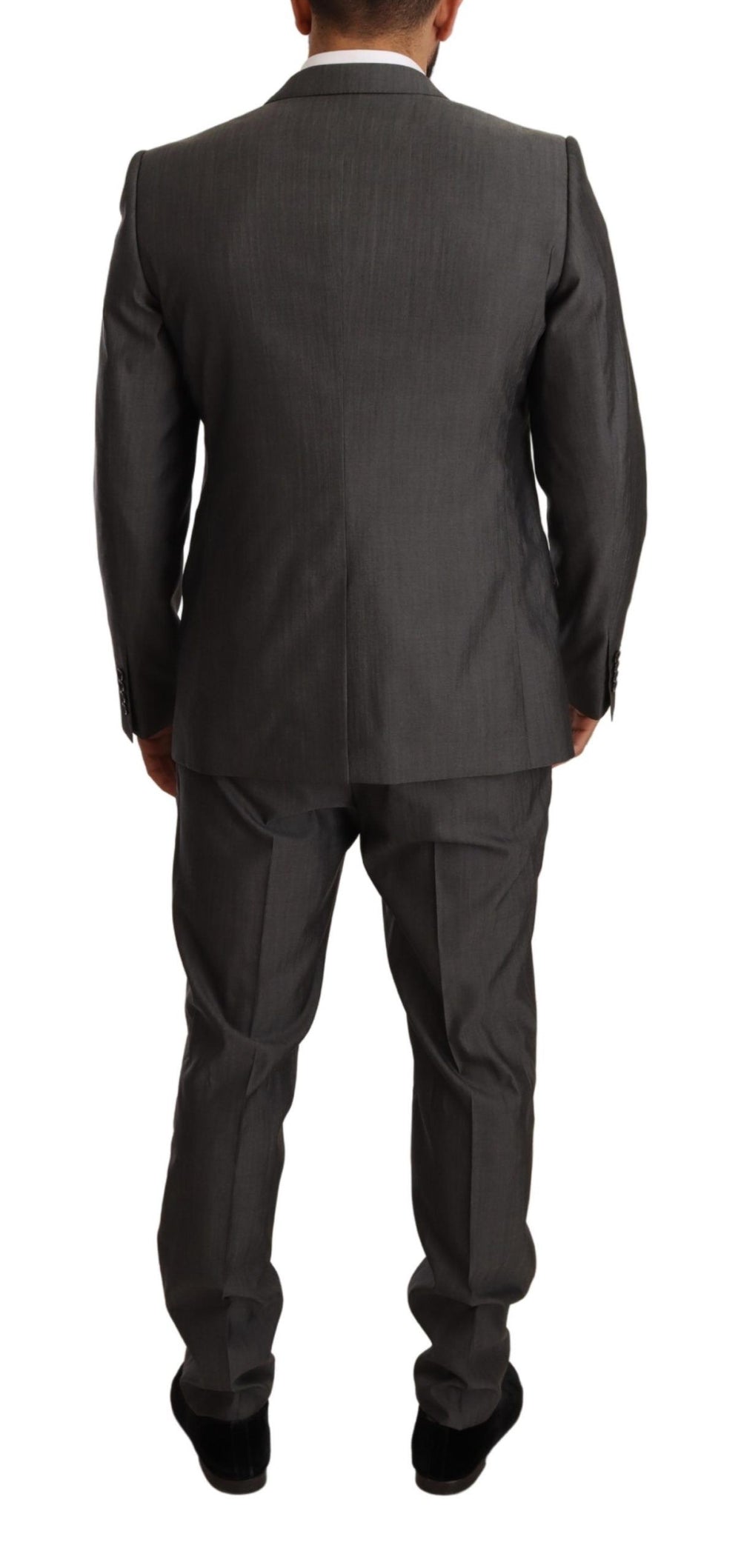Dolce & Gabbana Martini Slim Fit Two-Piece Suit in Grey Metallic