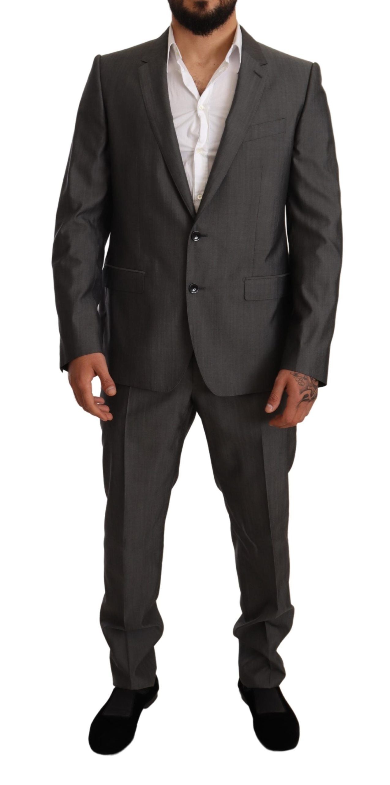 Dolce & Gabbana Κοστούμι Martini Slim Fit σε Γκρι Μεταλλικό