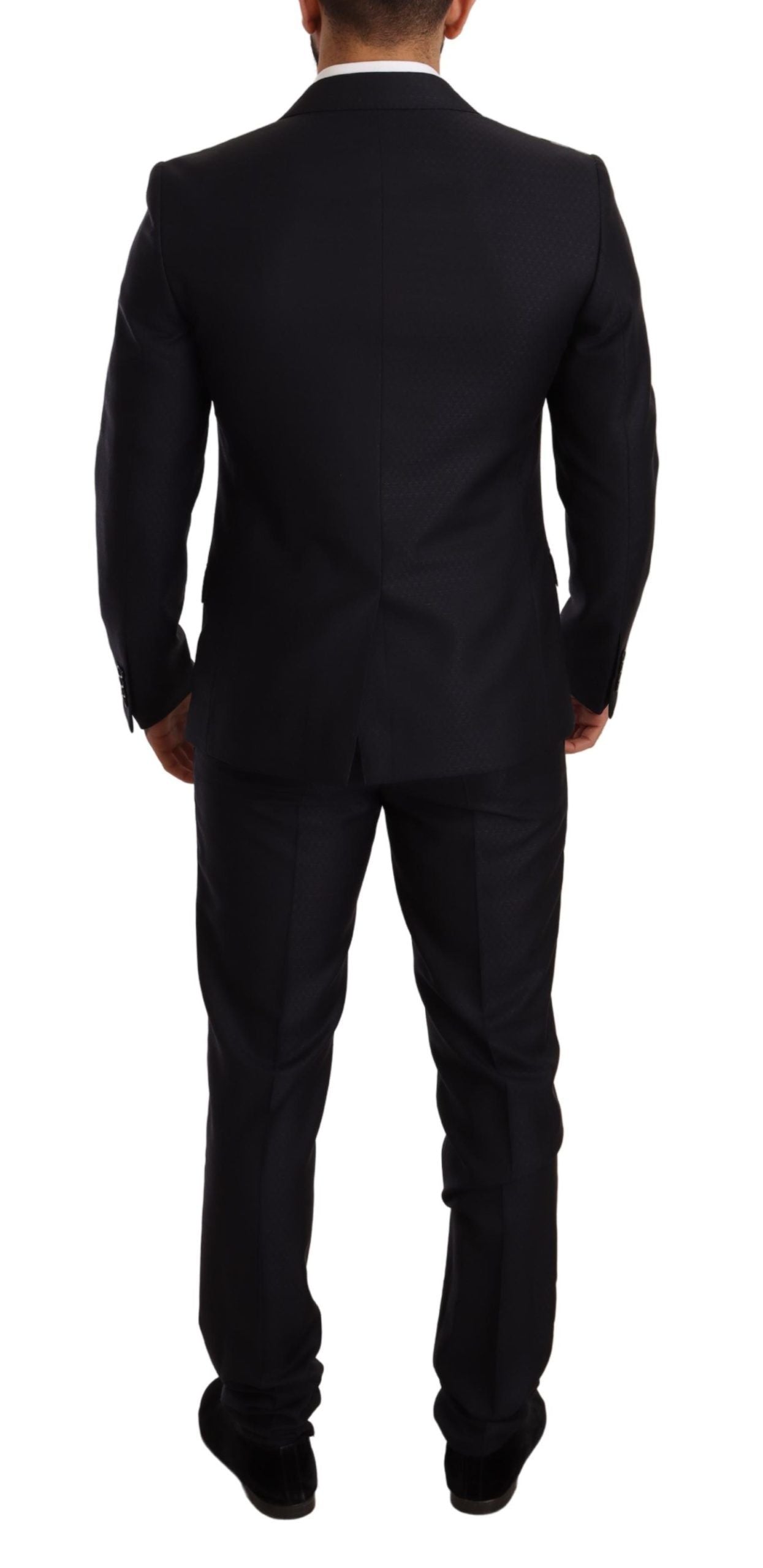 Blue Pattern MARTINI SLIM FIT 2 Piece Suit mens luxury fashion - Mens Edit