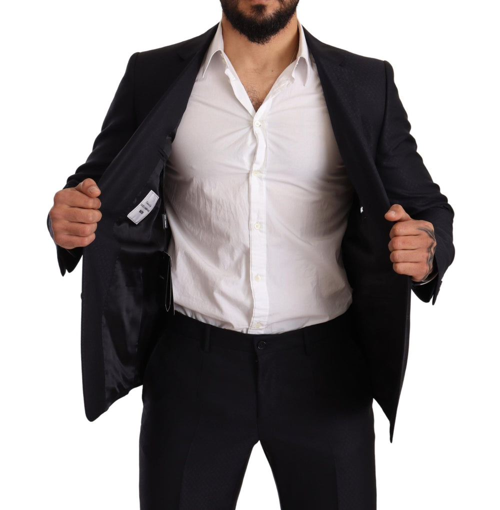 Dolce & Gabbana Martini Slim Fit Two-Piece Suit in Blue Jacquard