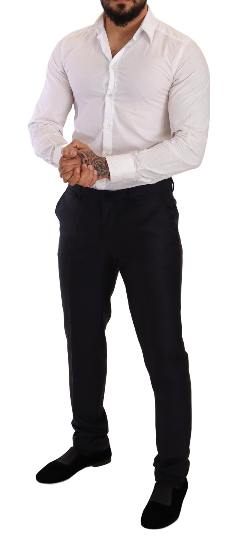Dolce & Gabbana Martini Slim Fit Two-Piece Suit in Blue Jacquard