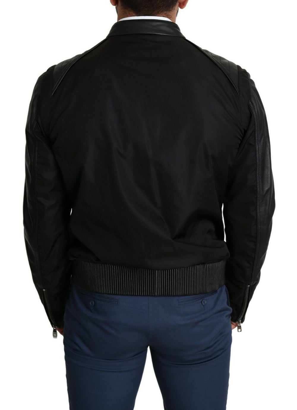 Dolce & Gabbana Nylon Bomber Jacket in Black