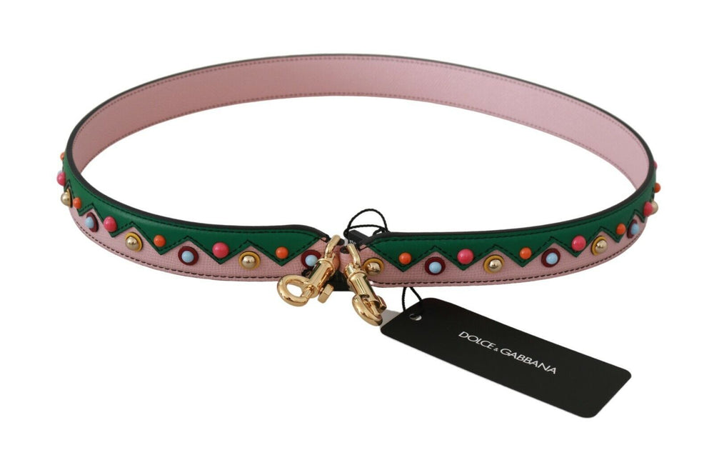 Dolce & Gabbana Leather Shoulder Strap in Pink