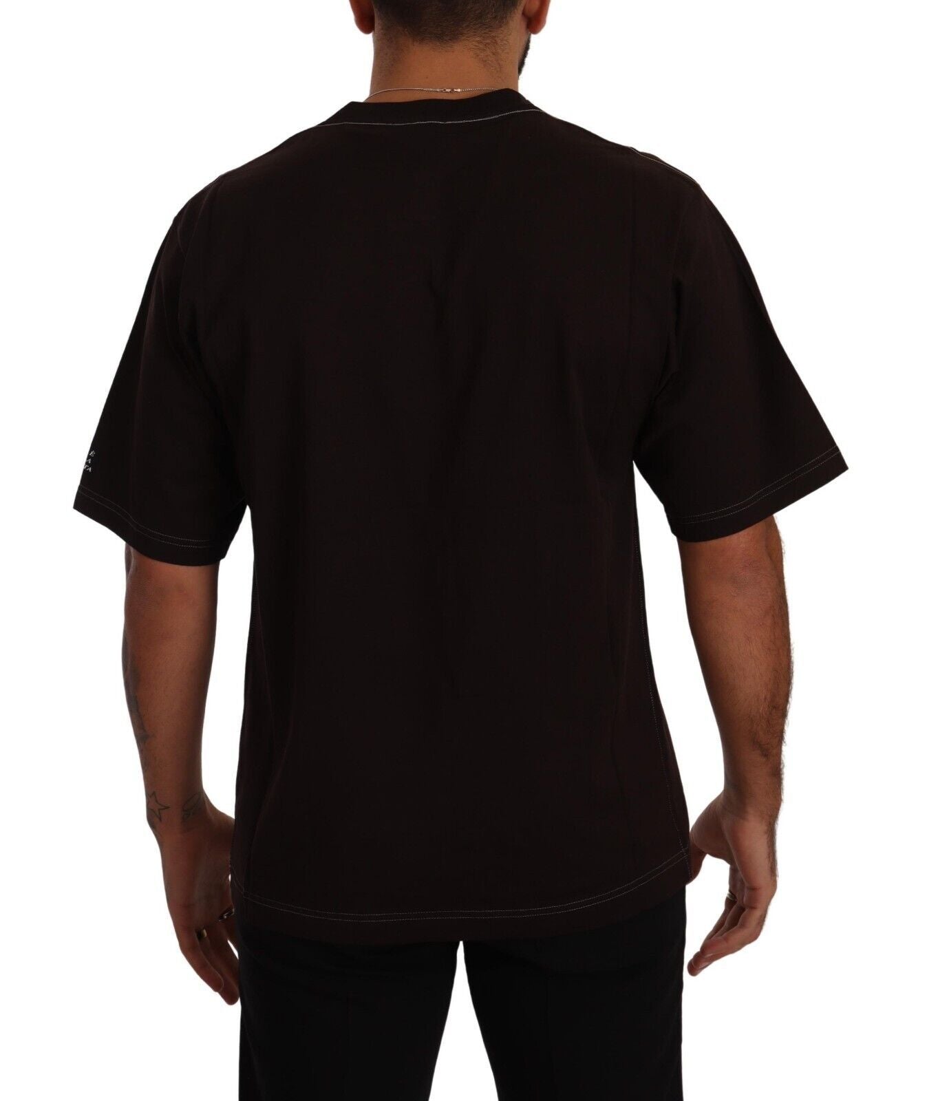 Dolce & Gabbana T-shirt από 100% βαμβάκι με εκτύπωση L'Amore σε Μπορντώ