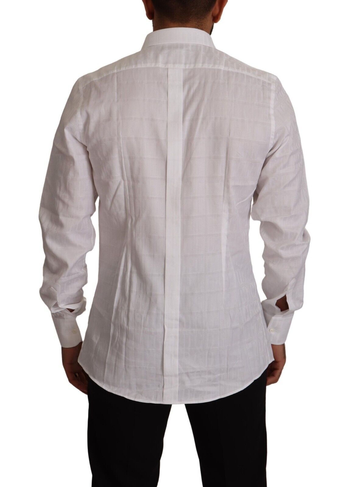 White GOLD Cotton Slim Fit Dress Formal Shirt mens luxury fashion - Mens Edit