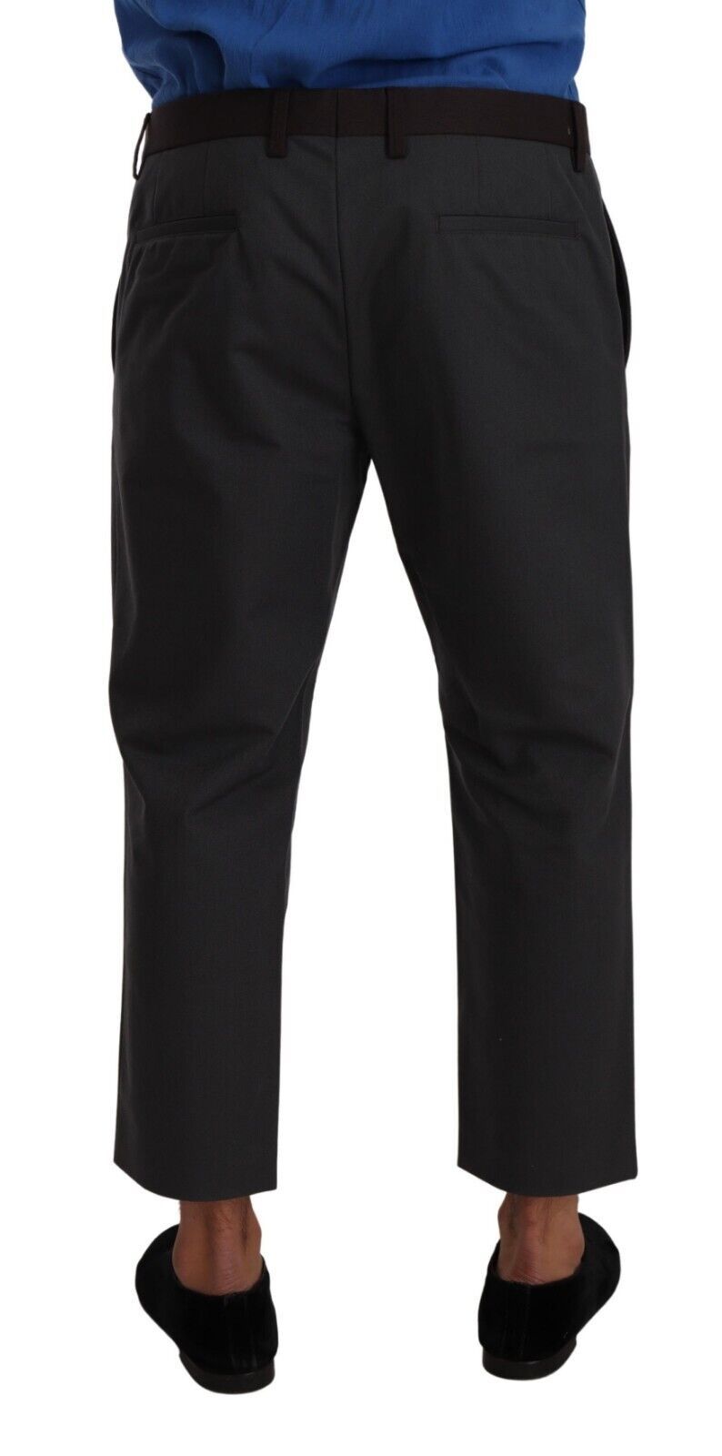 Dolce & Gabbana Cropped Trousers in Grey and Bordeaux