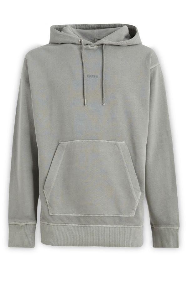Hugo Boss Cotton Hoodie in Grey