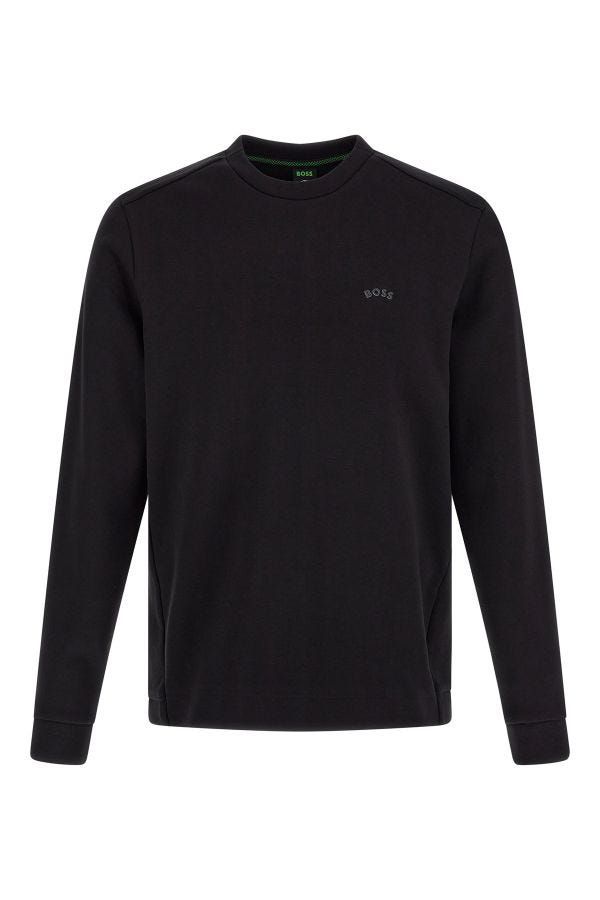 Black Cotton Logo Details Sweatshirt mens luxury fashion - Mens Edit