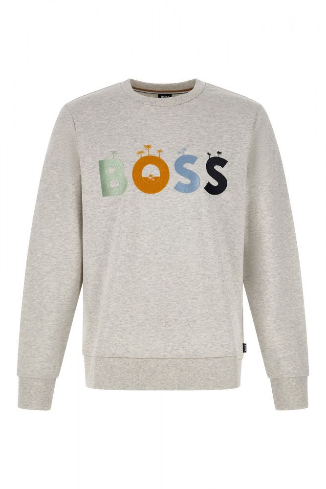 Grey Cotton Logo Details Sweatshirt mens luxury fashion - Mens Edit