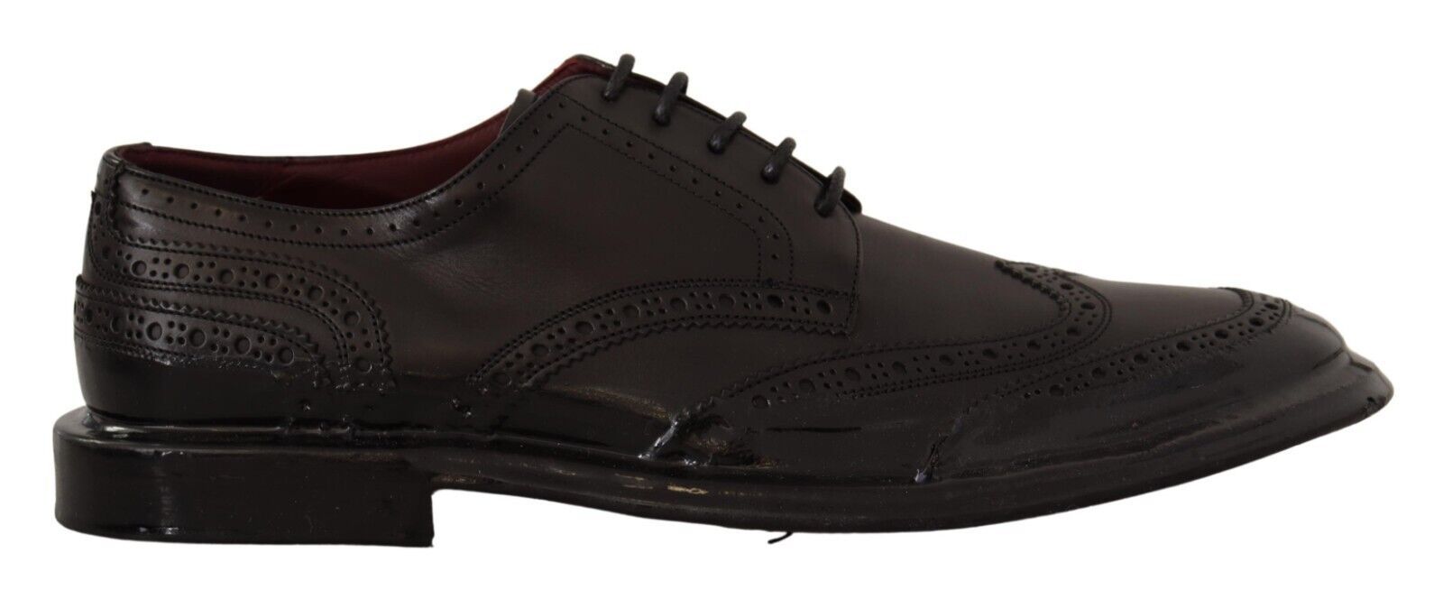 Black Leather Oxford Wingtip Formal Derby Shoes mens luxury fashion - Mens Edit