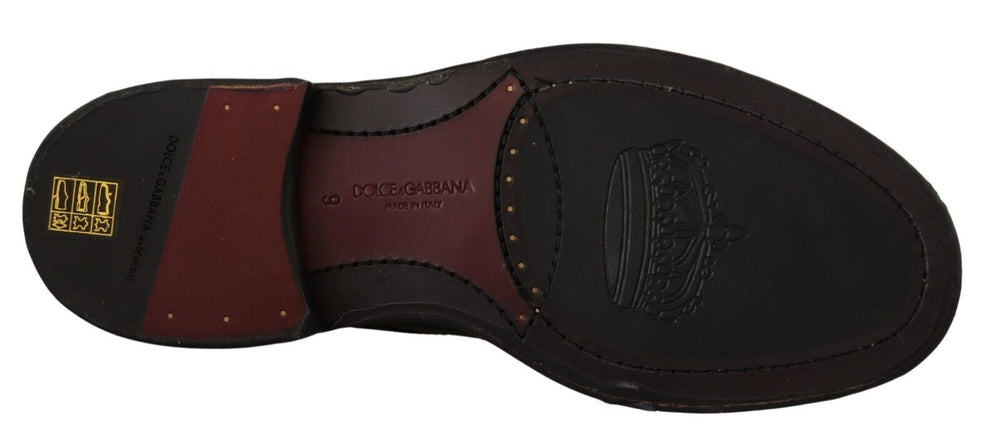 Dolce & Gabbana Calfskin Derby Shoes in Black