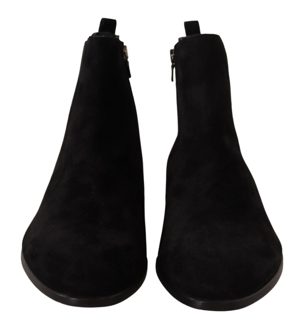Dolce & Gabbana Suede Chelsea Boots in Black