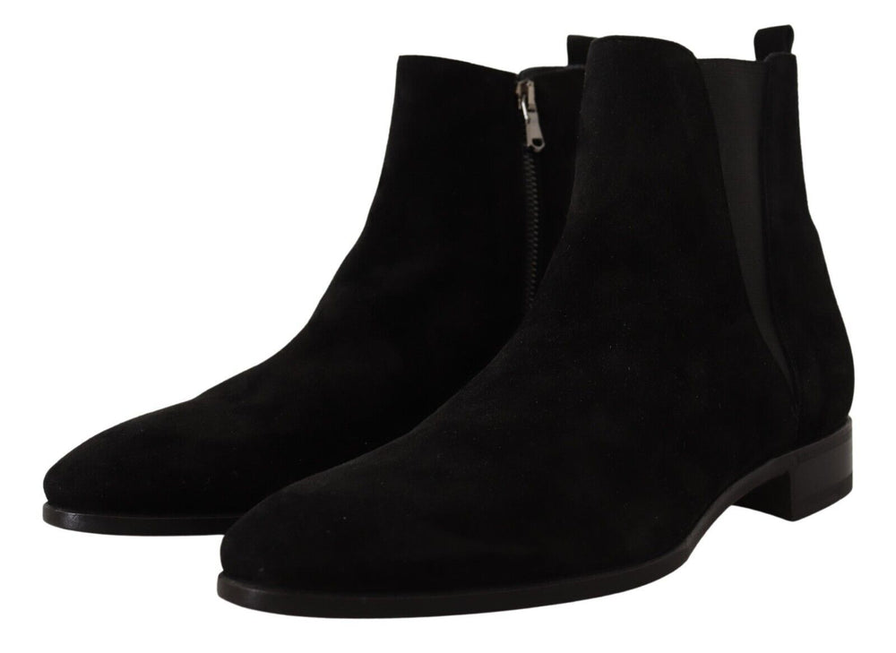 Dolce & Gabbana Suede Chelsea Boots in Black