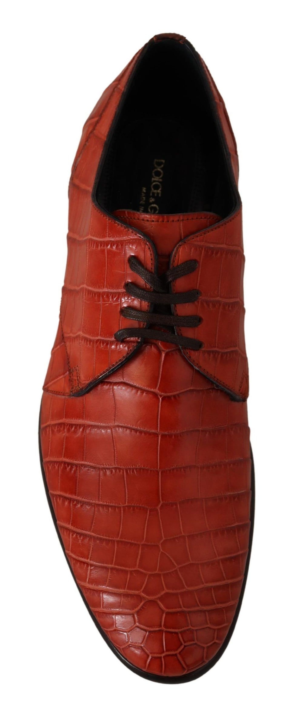 Dolce & Gabbana Exotic Leather Derby Shoes in Orange