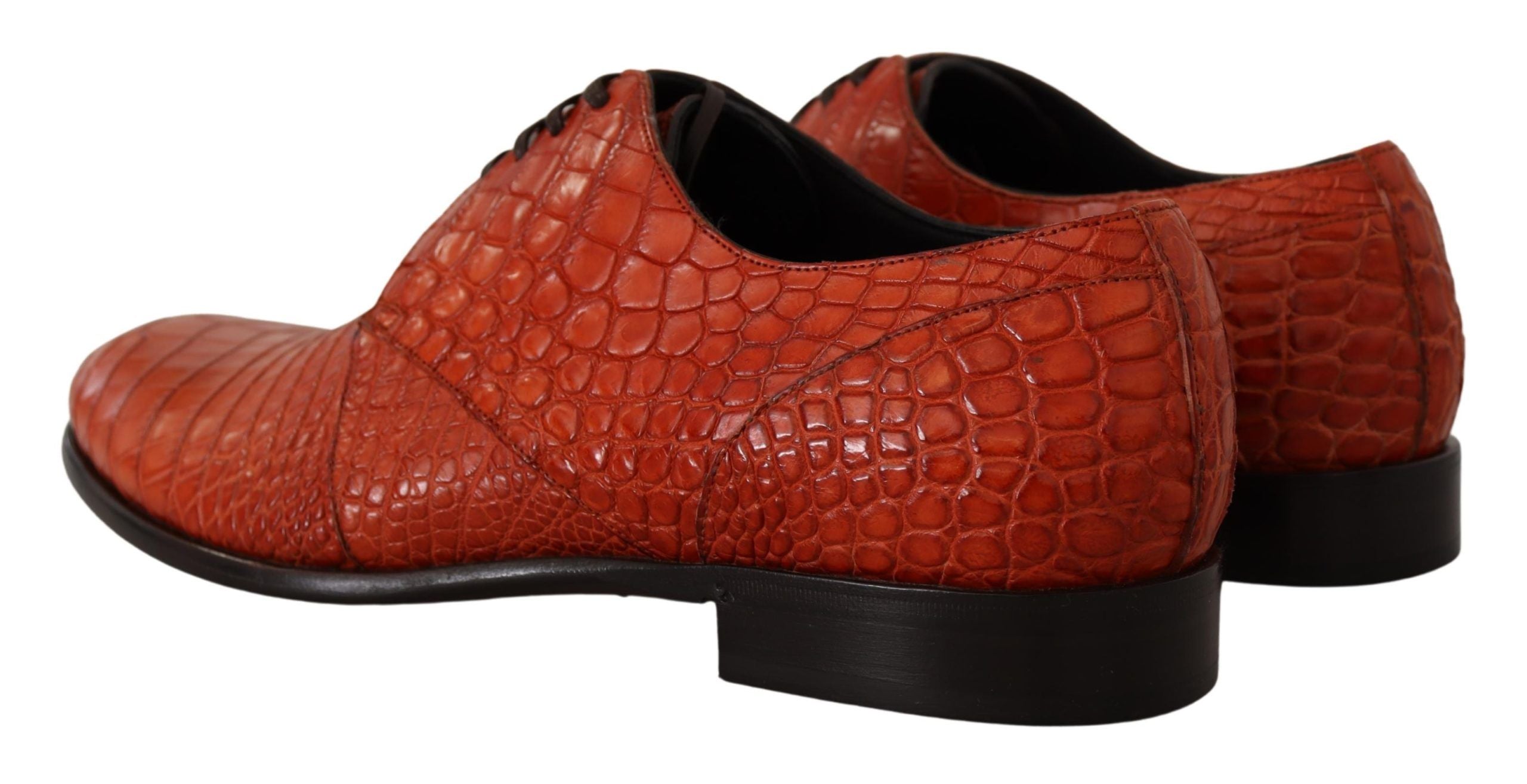 Dolce & Gabbana Derby από Εξωτικό Δέρμα σε Πορτοκαλί