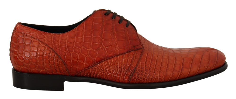 Dolce & Gabbana Exotic Leather Derby Shoes in Orange