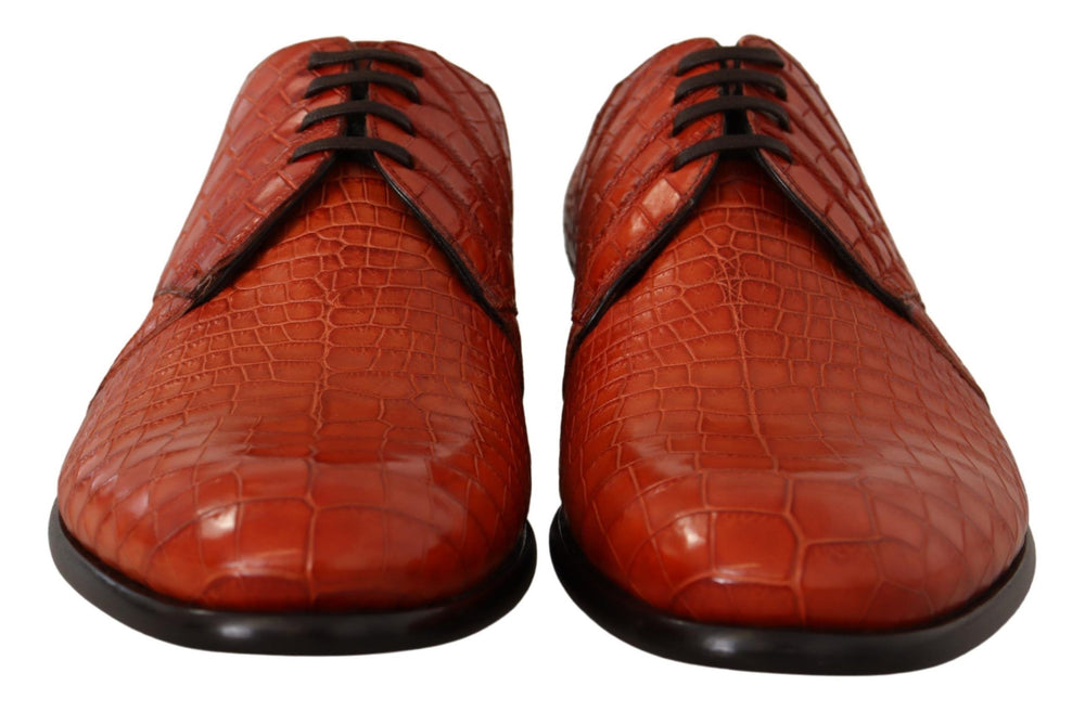 Dolce & Gabbana Exotic Leather Derby Shoes in Orange