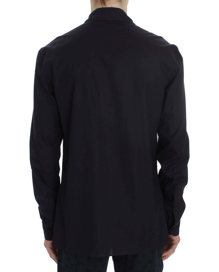 Dolce & Gabbana 100% Cotton Striped Lounge Shirt in Purple