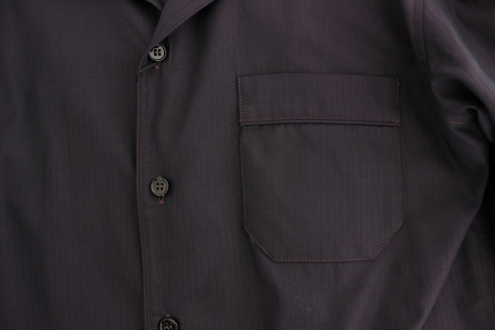 Dolce & Gabbana 100% Cotton Striped Lounge Shirt in Purple
