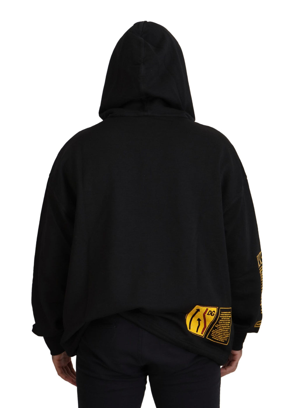 Dolce & Gabbana Cotton Hooded Pullover Sweater in Black