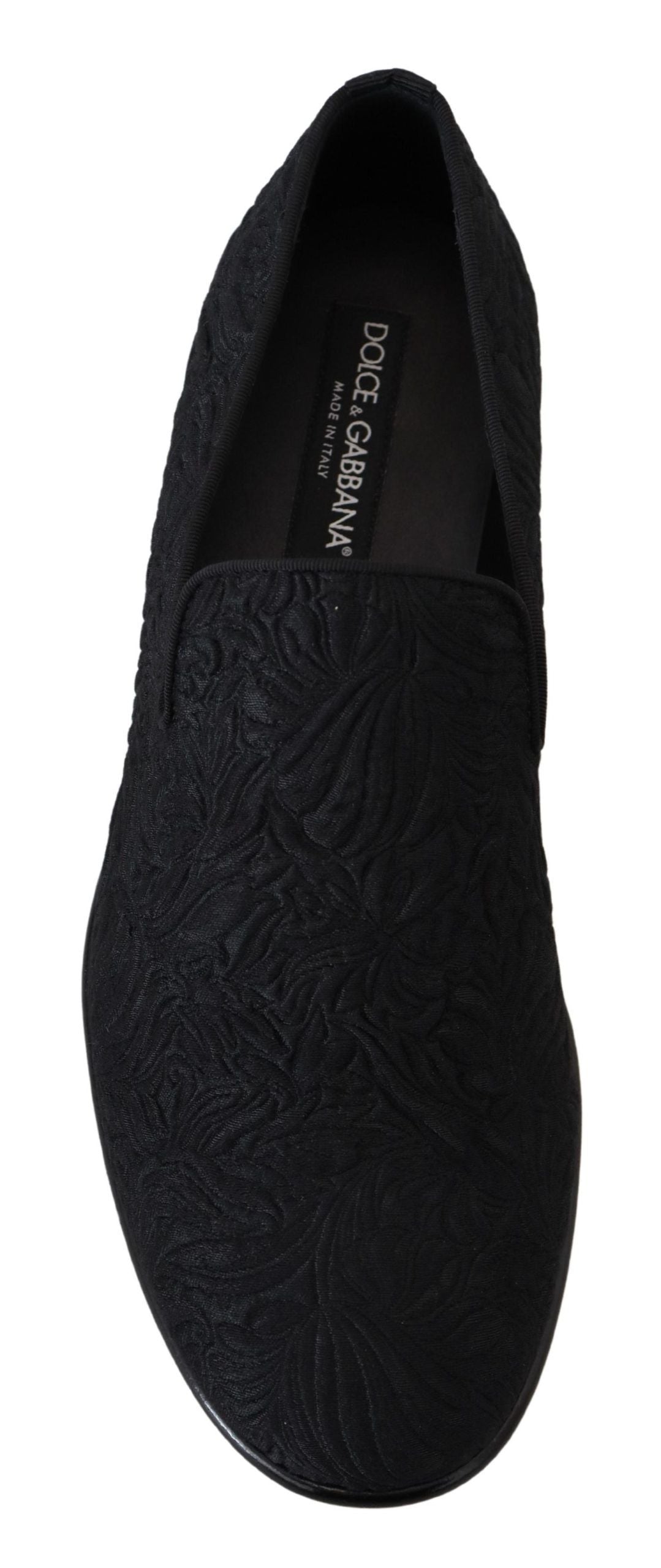 Dolce & Gabbana Loafers με Floral Jacquard σε Μαύρο