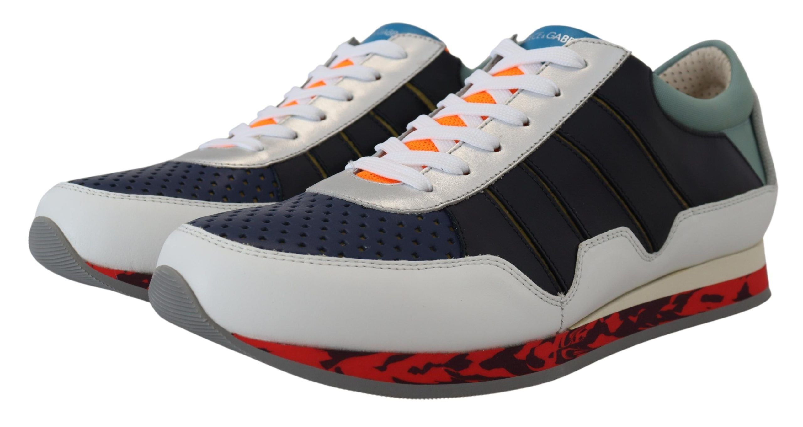 Multicolor Leather Sport Low Top Sneakers mens luxury fashion - Mens Edit