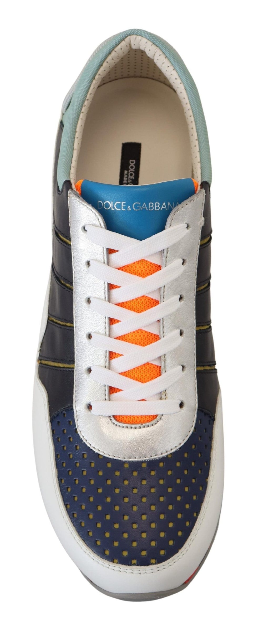 Dolce & Gabbana Leather Low Top Sneakers in Multicolor