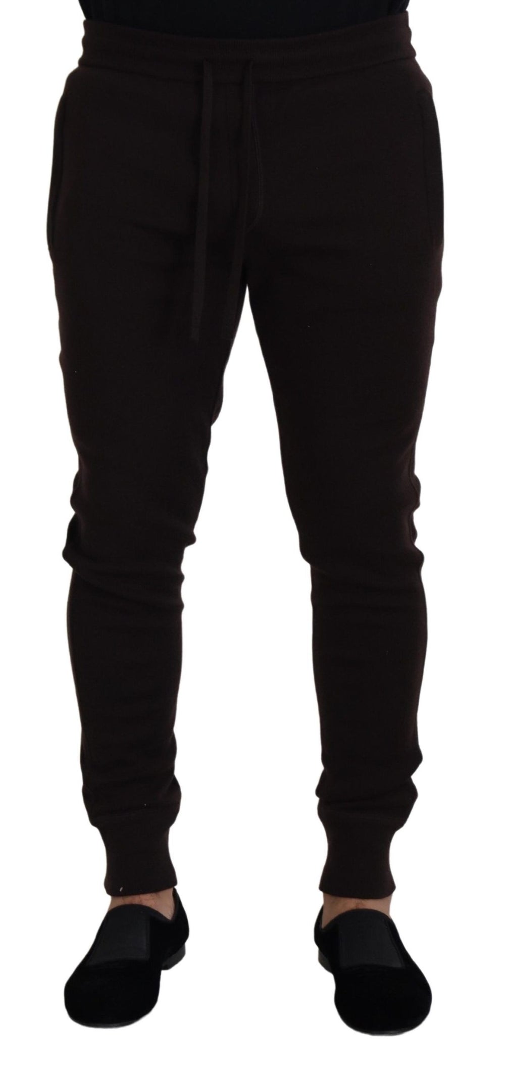 Dolce & Gabbana Cashmere Drawstring Trousers in Brown