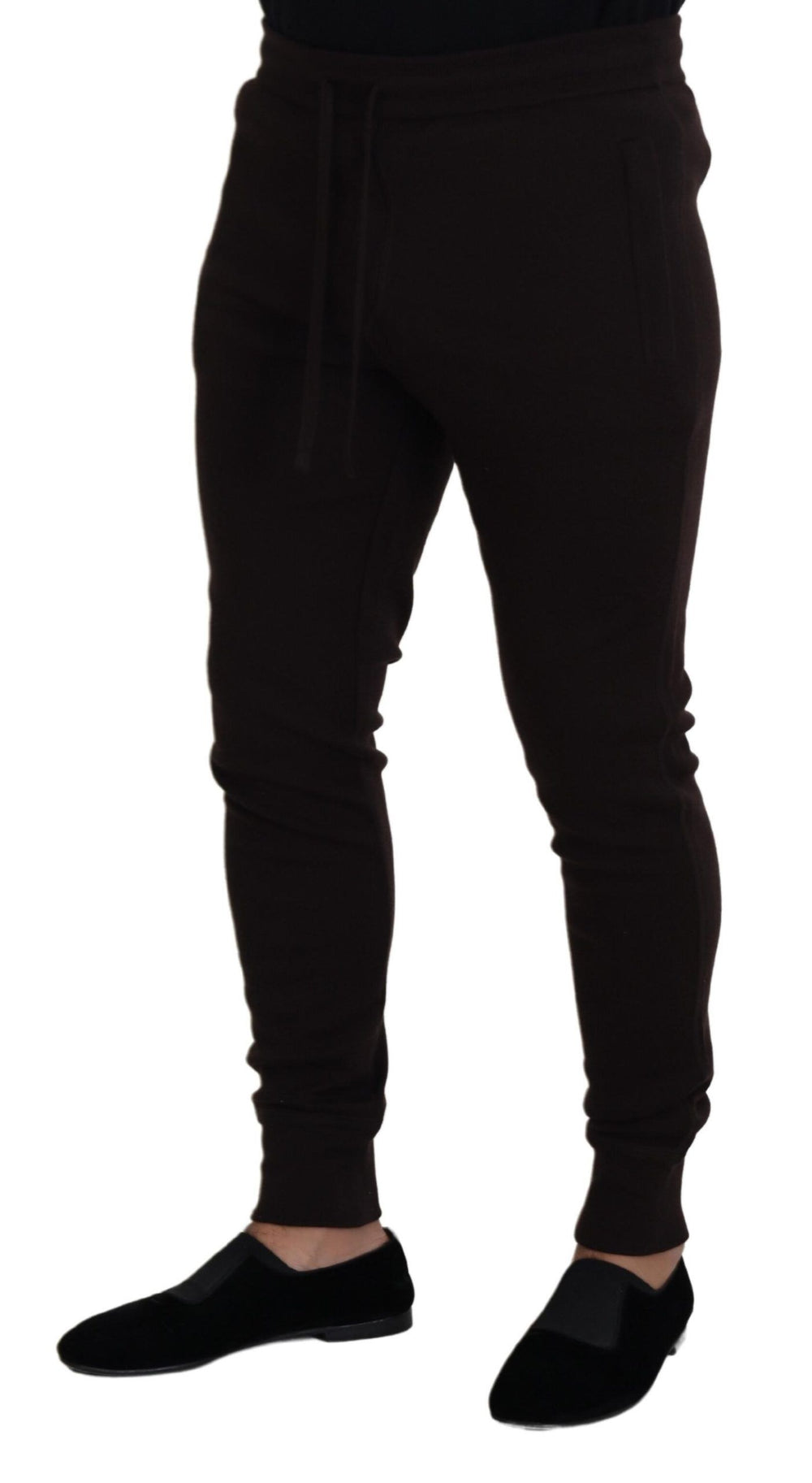 Dolce & Gabbana Cashmere Drawstring Trousers in Brown