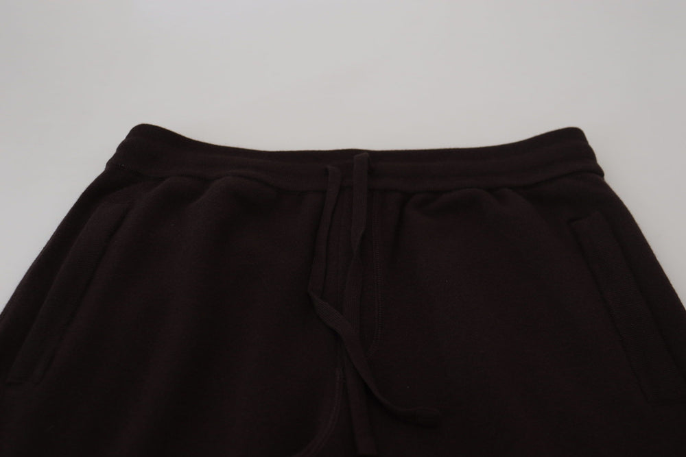 Dolce & Gabbana Cashmere Drawstring Trousers in Brown