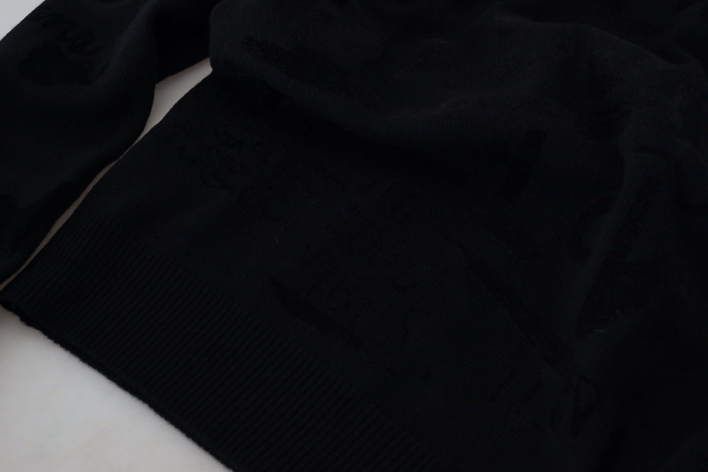 Dolce & Gabbana 100% Wool Crewneck Sweater in Black