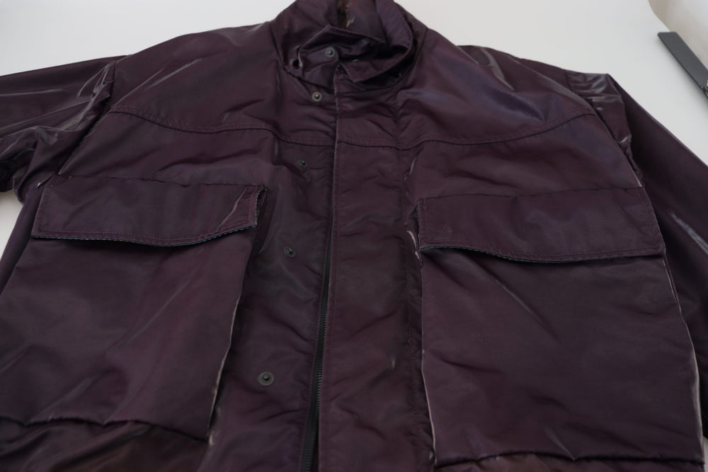 Dolce & Gabbana Biker Jacket από 100% Nylon σε Μωβ