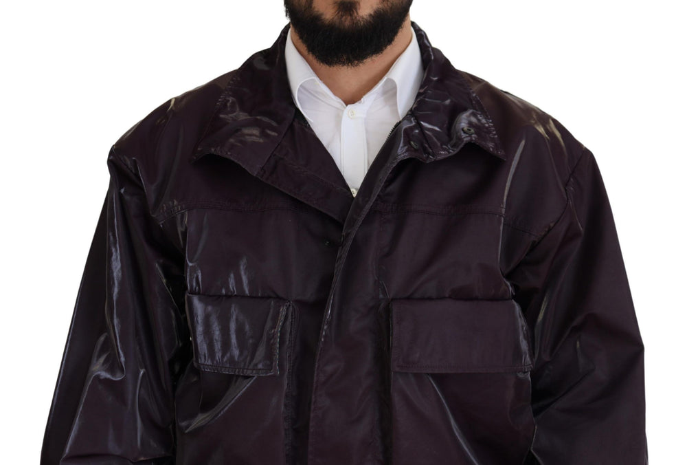 Dolce & Gabbana Biker Jacket από 100% Nylon σε Μωβ
