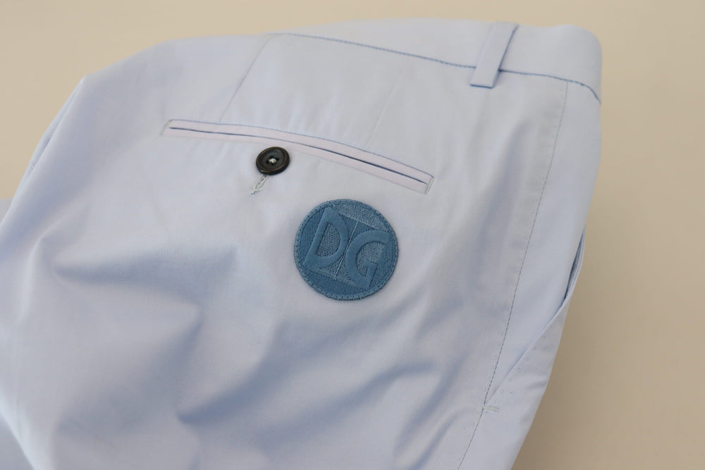 Dolce & Gabbana Cotton Stretch Chinos in Light Blue
