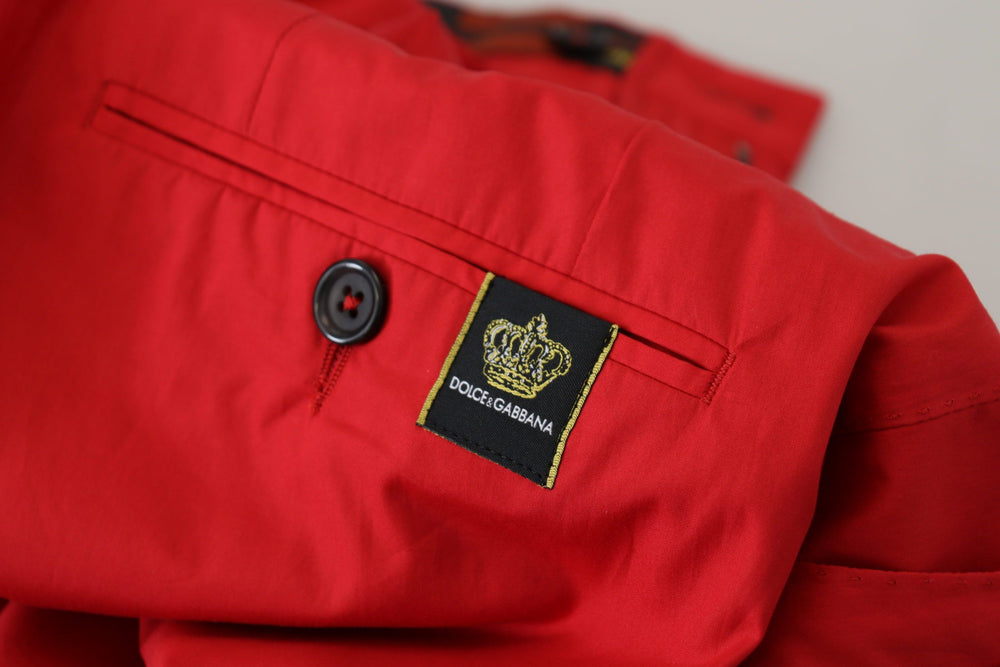Dolce & Gabbana Cotton Slim Fit Chinos in Red