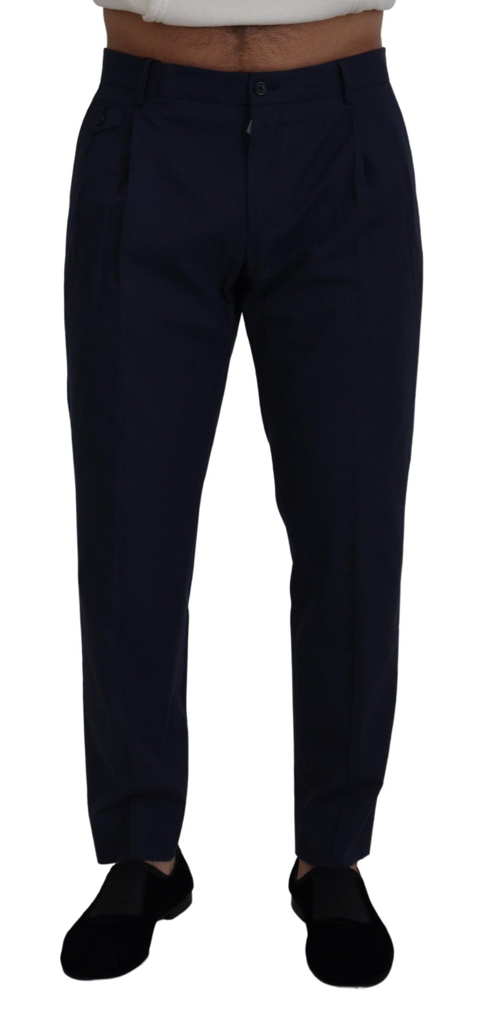Dolce & Gabbana Cotton Slim Trousers in Blue