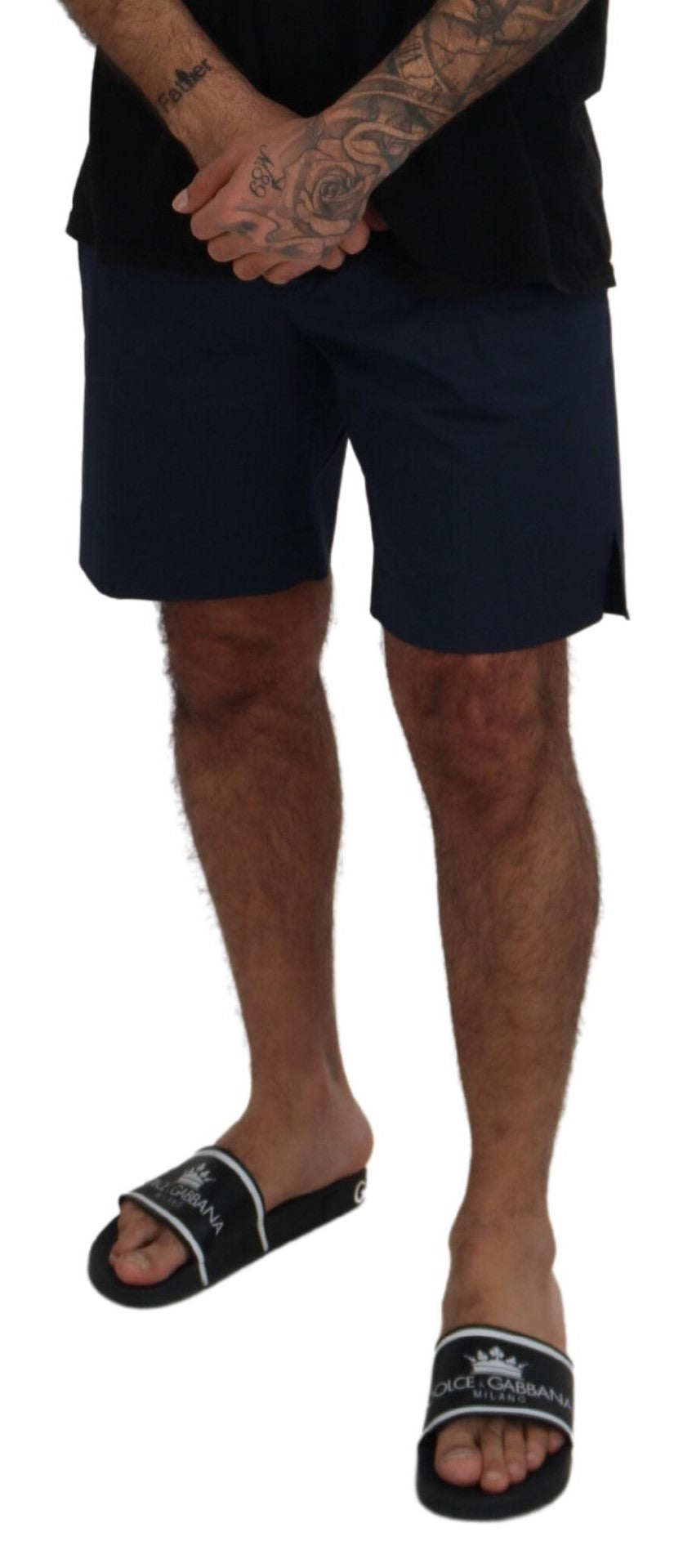 Dolce & Gabbana Cotton Stretch Shorts in Blue