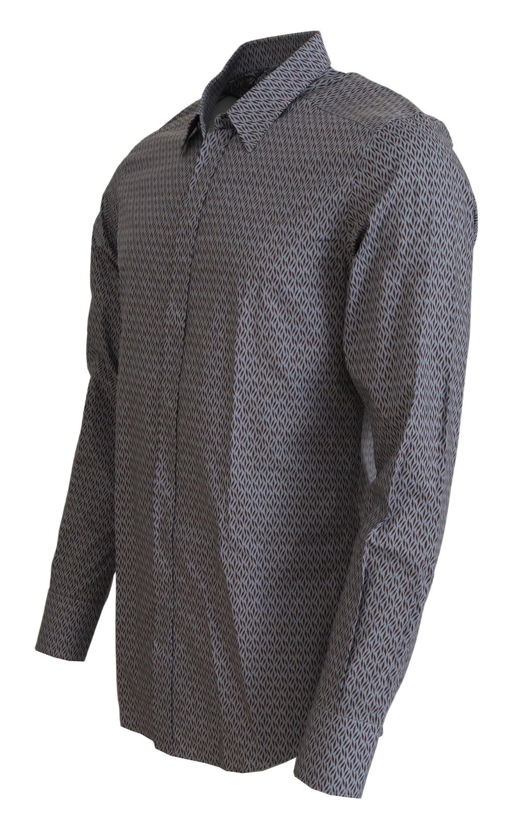 Dolce & Gabbana GOLD Slim Fit Dress Shirt in Grey-Brown Fantasy