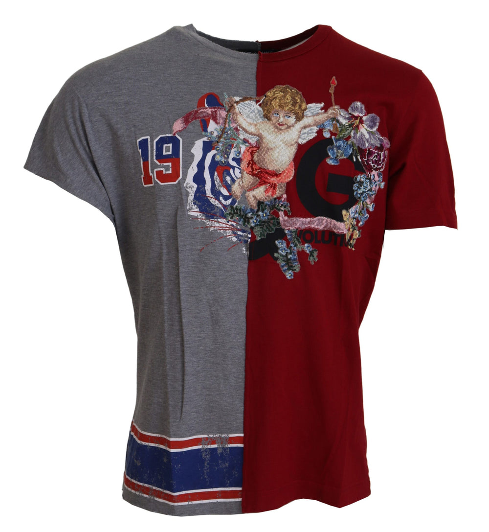 Dolce & Gabbana 100% Cotton Crewneck T-shirt in Multicolor