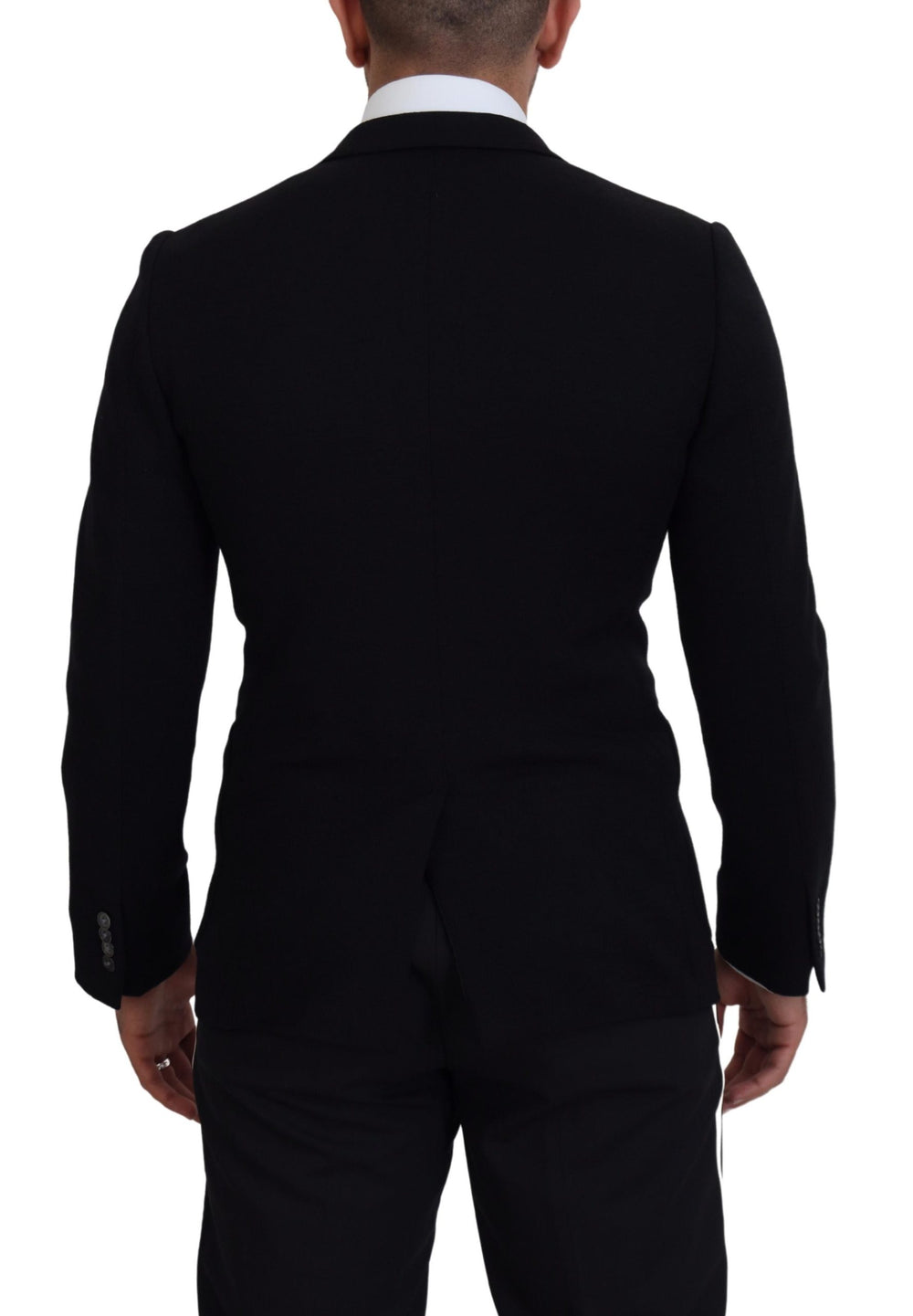 Dolce & Gabbana 100% Wool Slim Fit Blazer in Black