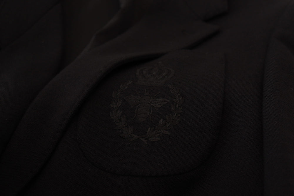 Dolce & Gabbana 100% Wool Slim Fit Blazer in Black